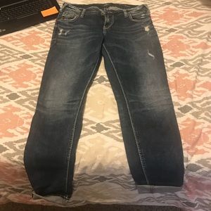 Women’s silver jeans